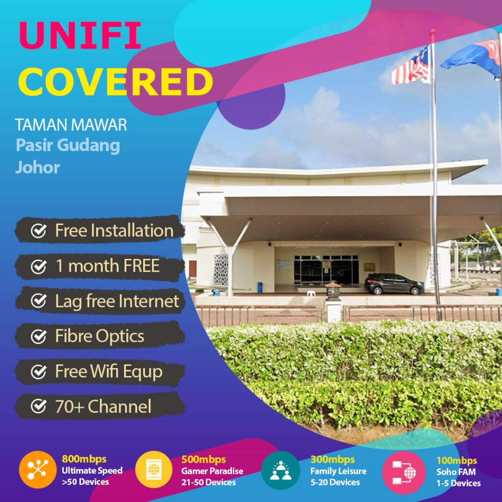 unifi taman mawar pasir gudang