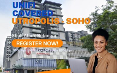 Unifi Shah Alam Coverage : Utropolis Soho, Shah Alam Selangor is now covered by Unifi Broadband fibre Connection