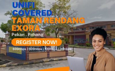 Unifi Pekan Coverage : Taman Rendang Exora, Pekan Pahang is now covered by Unifi Broadband fibre Connection