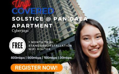 Unifi Cyberjaya Coverage : Solstice @ Pan’gaea Apartment Cyberjaya is now covered by Unifi Broadband fibre Connection