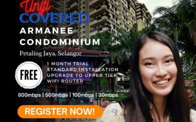 Unifi Petaling Jaya Coverage : Armanee Condominium, Petaling Jaya is now covered by Unifi WiFi Broadband fibre Connection