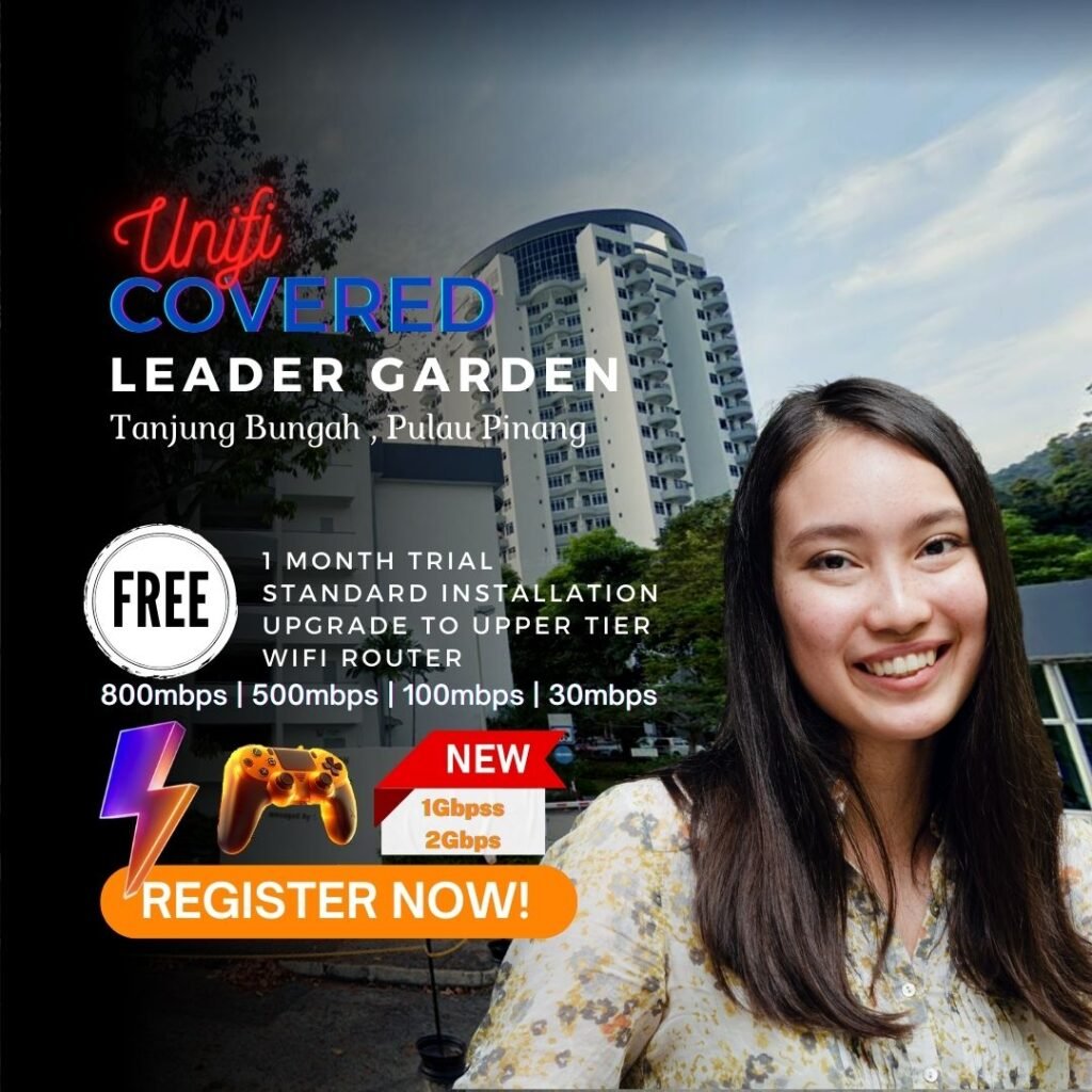 Experience strong wifi with Unifi Fibre at leader garden condominium. Enjoy seamless connectivity and a convenient, with fibre home wifi.