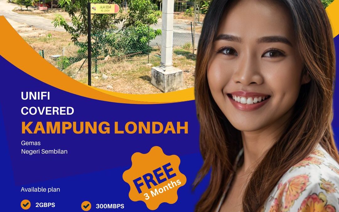 Experience uninterrupted internet in Kampung Londah, Gemas with Unifi Home Fibre. Say goodbye to slow speeds and enjoy seamless connectivity.