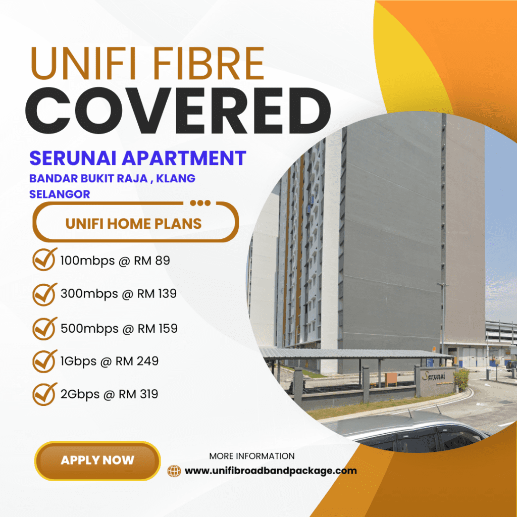 Unifi Covered Serunai Apartment Bandar Bukit Raja , Klang Selangor