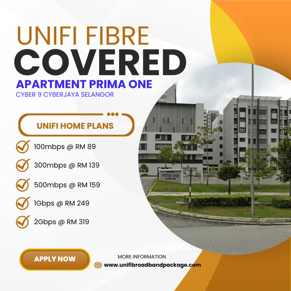 Unifi Covered APARTMENT PRIMA ONE Cyber 9 Cyberjaya Selangor