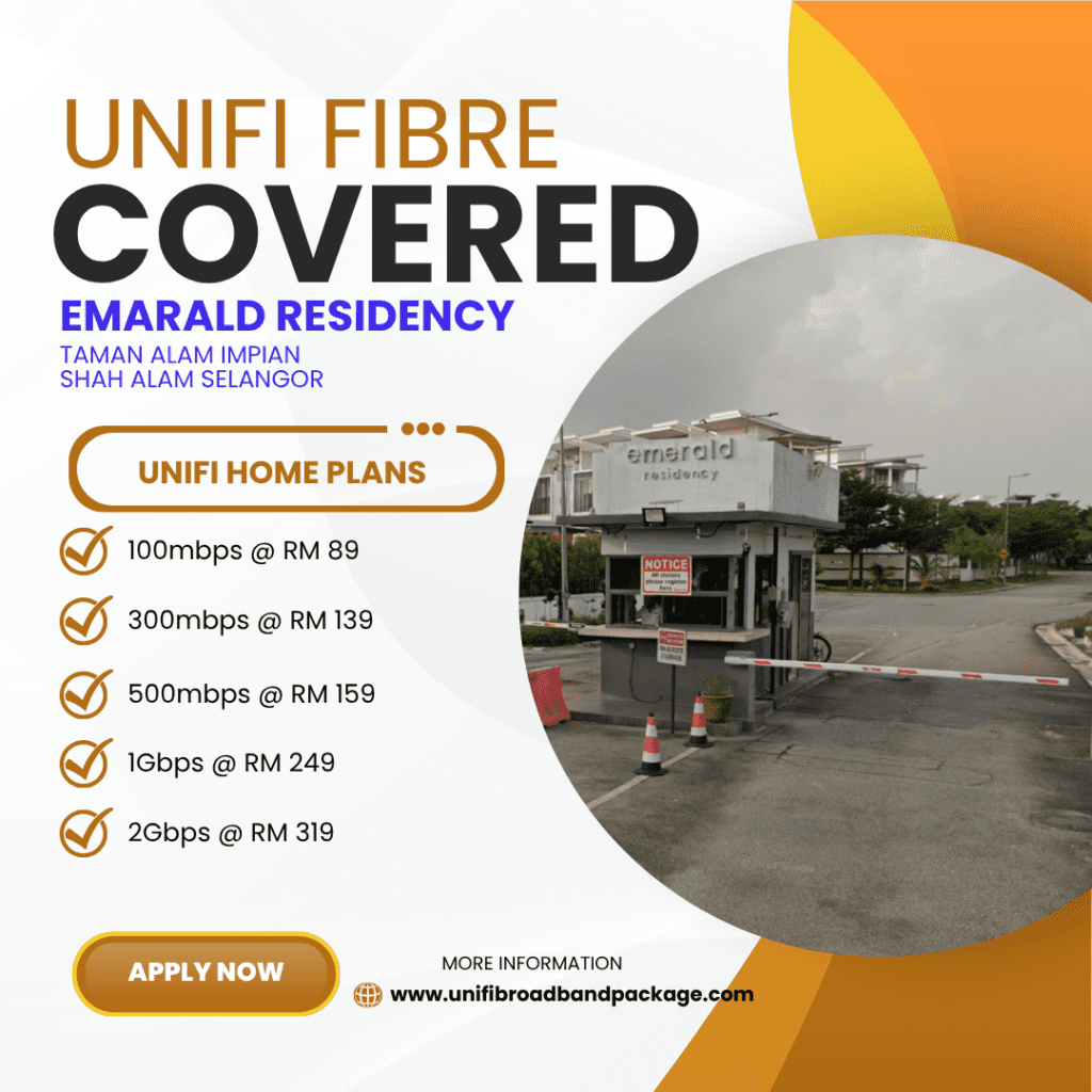 Unifi Home Covered Emerald Residency TAMAN ALAM IMPIAN Shah Alam Selangor