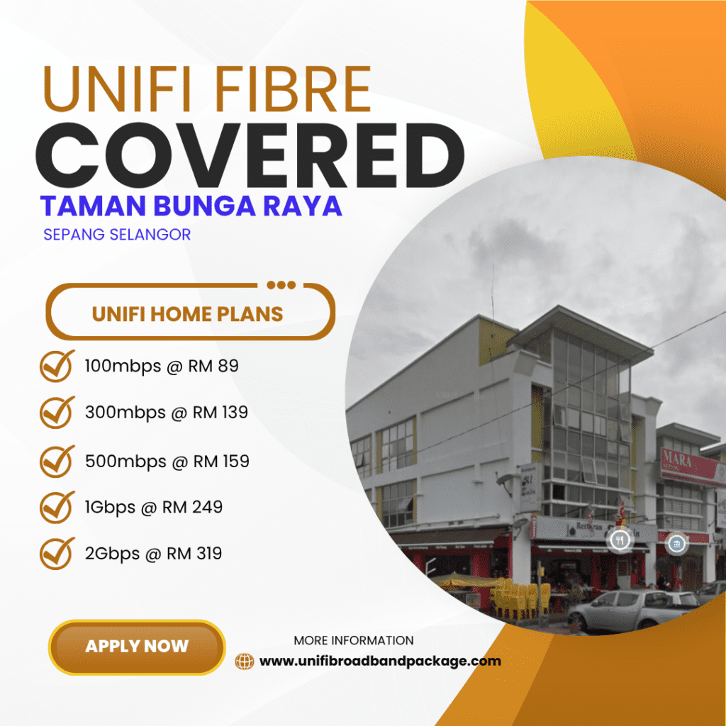 Unifi Home Covered TAMAN BUNGA RAYA SEPANG SELANGOR
