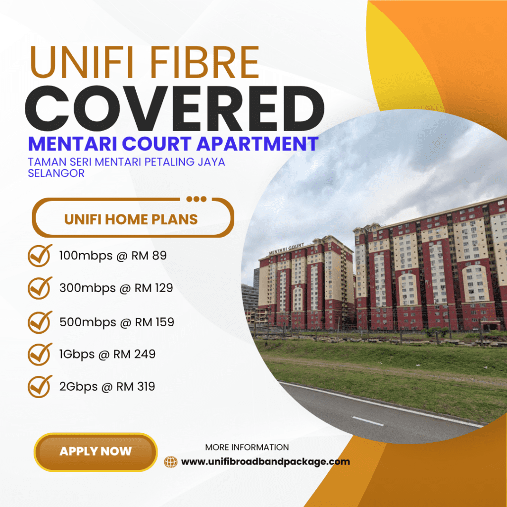 Unifi Covered MENTARI COURT APARTMENT TAMAN SERI MENTARI PETALING JAYA SELANGOR
